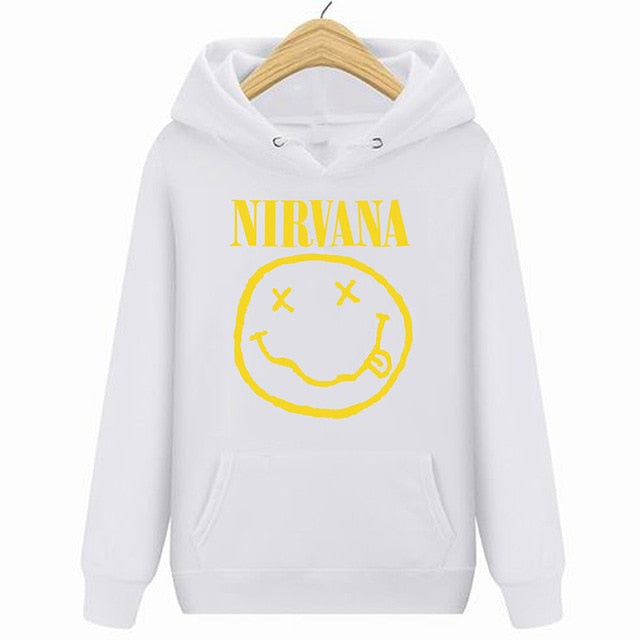Short Sleeve Hoodies Sweatshirts, Nirvana ,Size 2X-LARGE, Hoodies Sweatshirts, Music, Face