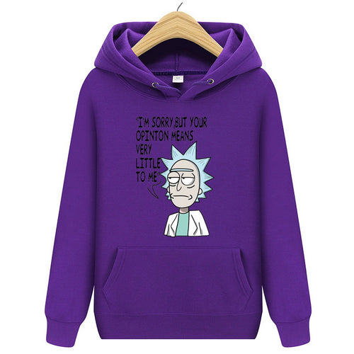 Rick Morty Hoodie 2019 Hot sale Crazy scientist  pullover Sweatshirt Man/Woman Casual Fashion Print interesting Streetwear Tops
