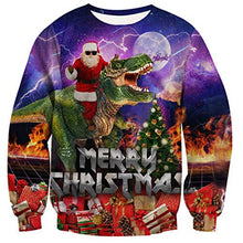 Load image into Gallery viewer, Unisex  Christmas Sweater ugly Christmas Sweaters Men/female Pullover Winter Autumn tops print  Funny  Dinosaur tops Clothing