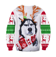 Load image into Gallery viewer, Unisex  Christmas Sweater ugly Christmas Sweaters Men/female Pullover Winter Autumn tops print  Funny  Dinosaur tops Clothing