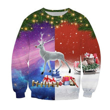 Load image into Gallery viewer, Unisex  Christmas Sweater ugly Christmas Sweaters Men/female Pullover Winter Autumn tops print  Funny  Dinosaur tops Clothing