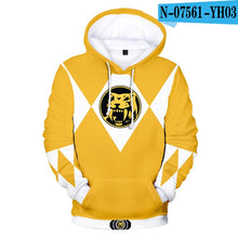 Load image into Gallery viewer, New black+white 3D Power Rangers Hoodies Men Women Sweatshirts Children Hip Hop Hoodie Autumn Hoody Kids Power Rangers pullovers