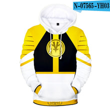 Load image into Gallery viewer, New black+white 3D Power Rangers Hoodies Men Women Sweatshirts Children Hip Hop Hoodie Autumn Hoody Kids Power Rangers pullovers