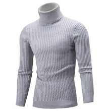 Load image into Gallery viewer, Puimentiua Men&#39;s Turtleneck Knitwear Casual Long Sleeve Knitted Tops Men Slim Fit Brand Pullovers Autumn Winter Male Streetwears