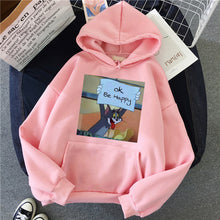 Load image into Gallery viewer, Harajuku Hoodies for Girls Cat Tom Mouse Jerry White&amp;pink Hooded Tops Women&#39;s Sweatshirt Long-sleeved Winter Tops Women Hoodies