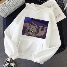 Load image into Gallery viewer, Harajuku Hoodies for Girls Cat Tom Mouse Jerry White&amp;pink Hooded Tops Women&#39;s Sweatshirt Long-sleeved Winter Tops Women Hoodies