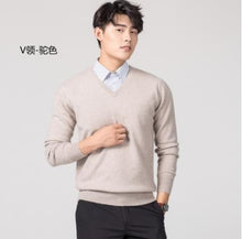 Load image into Gallery viewer, Cashmere Cotton Sweater People 2019 Autumn and Winter New Sweatshirt Pullover Round Neck Solid Color Slim Knitted Sweater 4XL