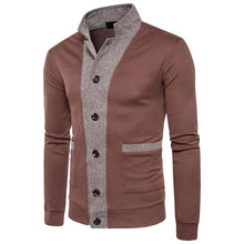 Load image into Gallery viewer, 2019 Autumn Popular Men Casual Sweater Computer Knitted Single Breasted Men Fashion 2 Color Striped Patchwork Clothes S-XXL 318